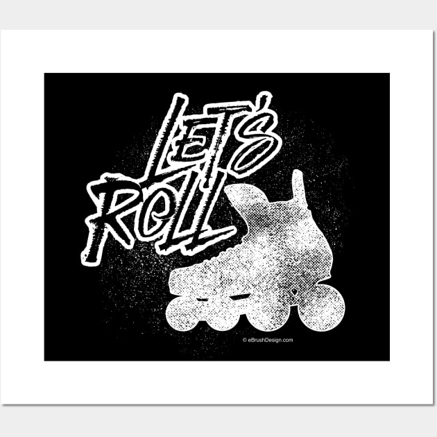 Let's Roll  (Roller Hockey) Wall Art by eBrushDesign